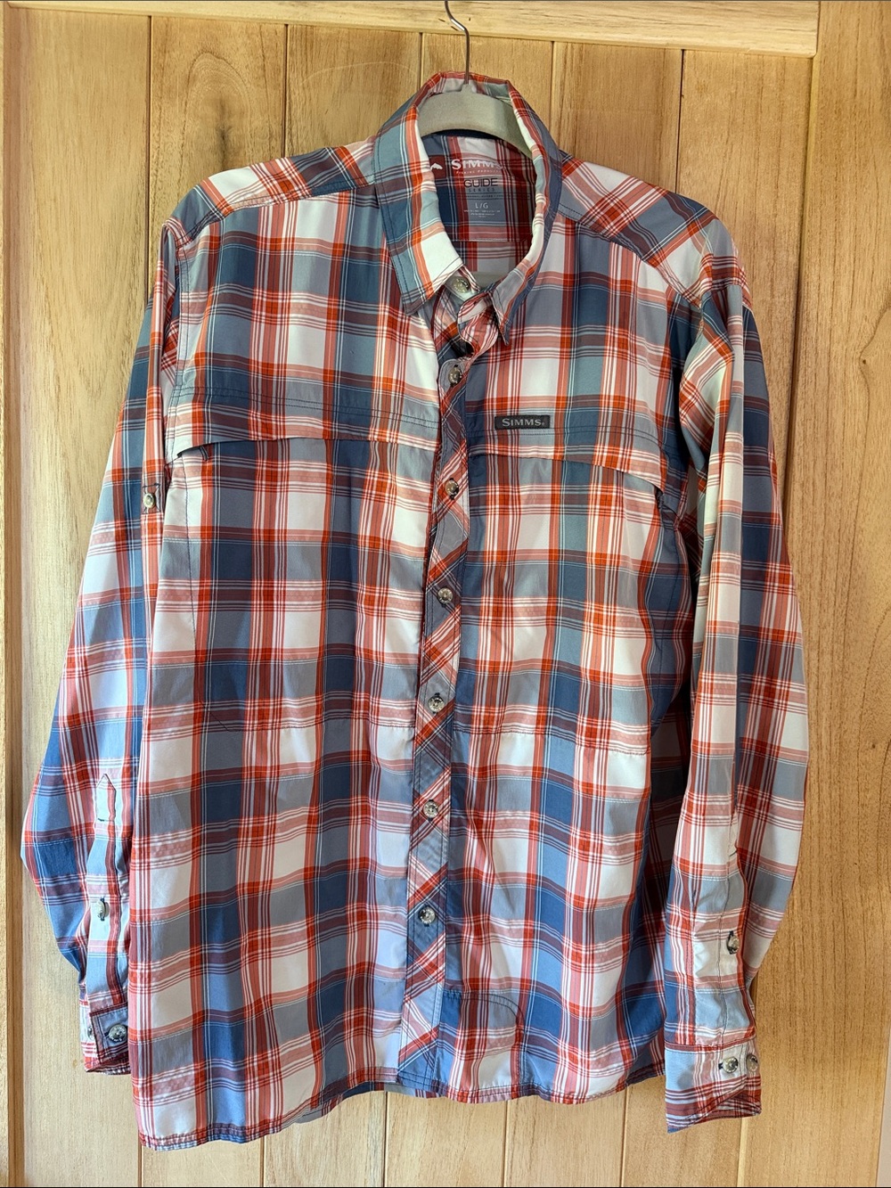 Simms Guide Series Fishing Shirt — Blue Plaid